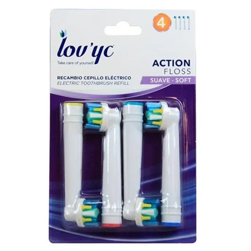 سری یدک مسواک برقی لاویک مدل action floss بسته 4 عددی